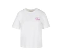 Miss Tee Maglietta da donna Good Vibes Wording Tee MST190 Bianco XS