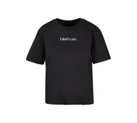 Miss Tee Maglietta 'I Don´t Care' nero / bianco Donna Miss Tee XXXL nero / bianco