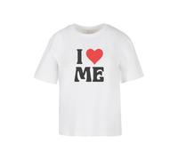 Miss Tee Maglietta 'I Love Me' rosso sangue / nero / bianco Donna Miss Tee L rosso sangue / nero / bianco