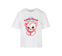 Miss Tee Maglietta 'Little Devil' blu chiaro / rosa / rosso / bianco Donna Miss Tee XS