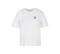 Miss Tee Maglietta 'Live Slow Seashells' blu / bianco Donna Miss Tee XL