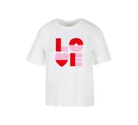 Miss Tee Maglietta 'Love Heart Letters' rosa / rosso / bianco Donna Miss Tee L rosa / rosso / bianco