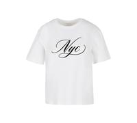 Miss Tee Maglietta 'NYC Calligraphy Letters' nero / bianco Donna Miss Tee XL
