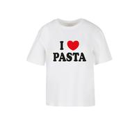 Miss Tee Maglietta 'Pasta Love' rosso / nero / bianco Donna Miss Tee S rosso / nero / bianco