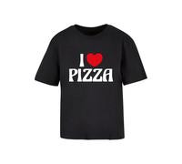 Miss Tee Maglietta 'Pizza Love' rosso / nero / bianco Donna Miss Tee S