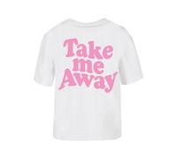 Miss Tee Maglietta 'Take Me Away' rosa / bianco Donna Miss Tee M