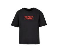 Miss Tee Maglietta 'Too Pretty To Work' rosso / nero Donna Miss Tee S