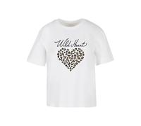 Miss Tee Maglietta 'Wild Heart Leo' marrone / nero / bianco Donna Miss Tee M