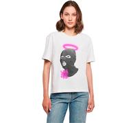 Miss Tee Mst085-godless Girl 2.0 Tee T-Shirt, Bianco, M Donna