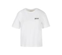 Miss Tee Mst087-girls Peace Hand Tee T-Shirt, Bianco, S Donna