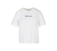 Miss Tee Mst151-i Don´t Care Tee T-Shirt, Bianco, S Tall Donna