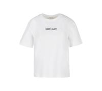 Miss Tee Mst151-i Don´t Care Tee T-Shirt, Bianco, S Tall Donna