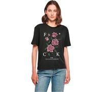 Miss Tee Mst168-fcking Roses Tee T-Shirt, Nero, XL Donna