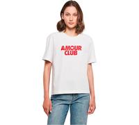 Miss Tee Mst336-amour Club Heart Tee T-Shirt, Bianco, L Donna
