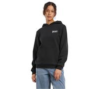 Miss Tee Mst374-girls Peace Hand Ladies Fluffy Hoody Felpa con Cappuccio, Nero, M Donna