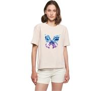 Miss Tee tè da Donna Chromed Butterfly, Colore: Rosa., 3XL