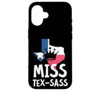 Miss Tex Sass Texas Woman Sassy Girl regalo texano Custodia per iPhone 16