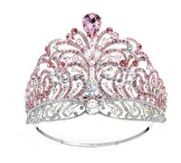 Miss Universo Corona Brillante Strass Tiara Cerchio Completo Grande Corona Regolabile Nuziale Festa di Nozze Grandi Corone, Headbands, Strass
