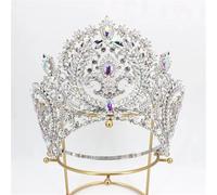 Miss Universo - Diadema per capelli regolabile, in lega, accessorio per gioielli