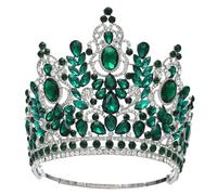 Miss Universo Grande Corona Rotonda Regina Matrimonio Corone Cristallo Banchetto Tiara Costume Accessori per Capelli