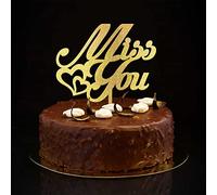 Miss You Glitter Gold Mr And Mrs Rustico Wedding Engagement Cake Toppers Personalizzare Retro Bride & Groom Cake Topper per Matrimonio Fidanzamento Decorazione Matrimonio Doccia Regali per Lui/Lei