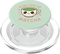 Miss You So Matcha Lover, tè verde, Matcha Pun, grafica Kawaii PopSockets PopGrip per MagSafe