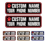 Misscase 2pezzi Toppe tattiche personalizzate, Personalizzato ricamo Patch nome, Motorcycle name patch for uniform jackets and vests, Dog Harness, Backpacks-patch (Paw)