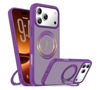 Misscase Custodia per iPhone 17 Pro, con supporto ad anello magnetico a 360 spin, compatibile con MagSafe, protezione militare da 17 FT ], retro trasparente opaco, antigraffio, per iPhone 17 Pro cover