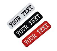 Misscase Patch Nome Militare Ricamo Personalizzato, Ferro Gancio su Toppe, Nome Motociclista per Giacche o Gilet Uniformi, targhette identificative (10 * 2.5cm)