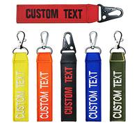 misscase Portachiavi personalizzato, Tag per bagagli personalizzati Nome Numero Portachiavi Accessori, Portachiavi in tessuto da ricamo per bagagli, cassa, cintura, attrezzatura