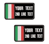 misscase Toppe tattiche personalizzate, 2 pezzi Etichetta numero militare personalizzata Toppa bandiera Italia per più borse di abbigliamento Gilet Giacche Camicie da lavoro (ManGe)