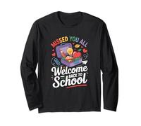 Missed You all Welcome Back School Lunch Lady Maglia a Manica