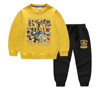 MissFox Italian Brainrot Tuta Bambini - Completo Sportivo 2 Pezzi Felpa e Pantaloni, Stile Tung Tung Tung Sahur, Completo Casual per Ragazzi e Ragazze 3-8 Anni