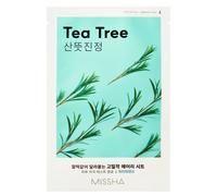 Missha Airy Fit Tea Tree maschera in tessuto detergente e rinfrescante per pelli sensibili 19 g