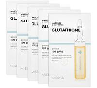 MISSHA - Maschera viso sbiancante Glutatione Mascure Whitening Solution | Antiossidante Potente | Riduce macchie e scolorimenti | Uniformizza il tono della pelle, 1 pezzo