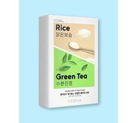 Missha Maschere in tessuto per il viso con estratti di riso e tè verde Airy Fit Sheet Mask 10 (Rice 5 + Green Tea 5) - 19 g * 10 pz