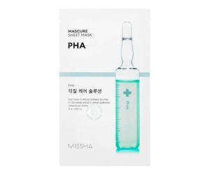 MISSHA Mascure Peeling Solution Sheet Mask PHA, maschera viso in tessuto per peeling, 1 pezzo (etichetta in lingua italiana non garantita)