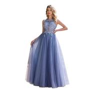 Misshow Abito da sposa lungo donna nobile ospite sexy svasato abito da sera lungo vintage senza schienale in ricami chic e glamour di lusso