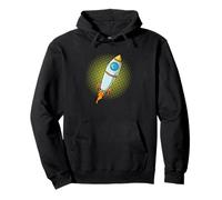 Missile a Fumetti Moon Rocket Spaceship Felpa con Cappuccio