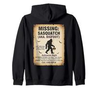 Missing Sasquatch Halloween Bigfoot Poster Divertente spettrale Felpa con Cappuccio
