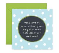 Missing You and Get Well Soon Card - Work Isn't the Same Without You - Scheda di recupero da ufficio per colleghi, amici, compagni di lavoro, ufficiale, membro del team, capo, collega, viene fornito