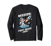 Mission 1st Grade Astronaut School Start Back To School Maglia a Manica