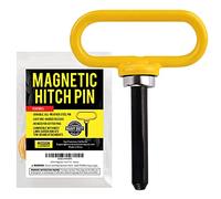MISSION AUTOMOTIVE Perno di traino magnetico giallo - Perni di traino per tosaerba - Perno del cancello del rimorchio con magnete al neodimio ultra resistente per agganciare e togliere il gancio