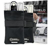 Mission Darkness Faraday Bag for Keyfobs (2 Pack) - RF Shielding Protective Case for Smart"Always On" Keys Fobs Transmitters Small Electronics Vehicle Security Anti-hacking Block Signal Relay
