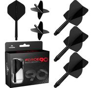 Mission Darts Force 90 | Freccette con sistema integrato di precision Corto Nero