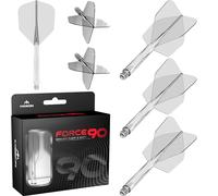 Mission Darts Force 90 | Sistema Integrato di Alette e Steli per Freccette in Precisione Modellate, Confezione da 3 Alette e Steli per Freccette Professionali Altamente Durevoli | Standard No.6