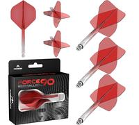 Mission Darts Force 90 | Sistema Integrato di Volo e Asta per Freccette Stampato di Precisione, Confezione da 3 Voli e Steli Combinati per Freccette Professionali Altamente Resistenti | Standard No.2