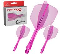 Mission Darts | Force 90 Vortex | Combo di volo e albero modellato | Forma e colori standard No6 e No2 (forma n. 6, corta)