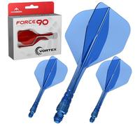 Mission Darts | Force 90 Vortex | Sistema integrato di alette e aste in precisione sagomata | Disponibile in più stili | Disponibile in più colori. (Standard No2 - Tweenie, Blu Chiaro)