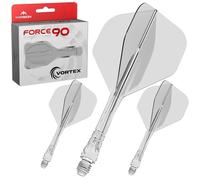 Mission Darts | Force 90 Vortex | Sistema integrato di volo e stelo in precisione sagomata | Disponibile in diversi stili | Disponibile in diversi colori. (Standard No2 - Tweenie, Trasparente)